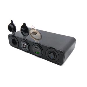 4 trong 1 ON/OFF USB sạc ổ cắm bảng điều chỉnh với Vôn kế Ổ cắm điện chuyển đổi cho xe tải xe Thuyền biển RV - Product Image 4