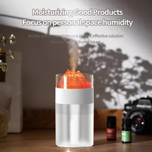 Car Aroma Diffuser Ultrasonic USB Humidifier With Flame Design Installation For Hotel Use Essential Oil Aromatherapy Function