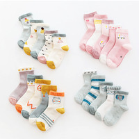 Worthbuy — chaussettes en coton fantaisie à rayures, chaussons mignons avec des animaux de dessins animés, à la mode, style Sport, printemps et automne