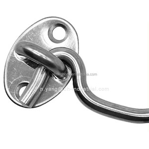 Loquet de <span class=keywords><strong>porte</strong></span> de 3 pouces, loquet de portail de remise, loquet de <span class=keywords><strong>porte</strong></span> silencieux en acier inoxydable, crochet et œillet pour portail, crochet de cabane avec vis - Product Image 3