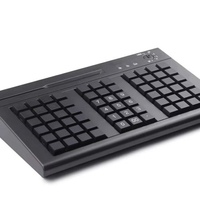 Teclado POS de 66 Teclas con Precio de Fábrica, Compatible con OPOS/JPOS, USB, Totalmente Programable, con MSR y Bloqueo de Teclas para Sistema POS