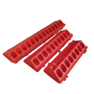 Bebedor para aves domésticas, alimentador de aves pequenas de plástico com furos para codornas de porquinho, chick, aves LMB-19