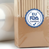 Film rétractable en polyoléfine POF ultra-transparent, résistant aux déchirures, conforme aux normes alimentaires européennes et américaines (FDA), pour l'emballage extérieur des assiettes jetables