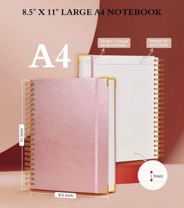 Spiral <b>Notebook</b> Journal Wholesale Hardcover <b>Leather</b> Lined Thread Sewn Customizable Gift Journals for Women Men <b>A4</b>/A5 Size - Product Image 3