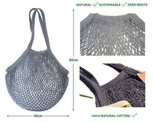 Bolsas de Comestibles Reutilizables, Bolsa de Red de Algodón, Bolsa para Frutas y Verduras de Granjero - Product Image 3