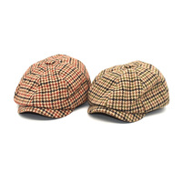 Casquette Newsboy Hiver Tendance à Motif Pied-de-Poule pour Hommes et Femmes – Chapeau Plat Style Lvy