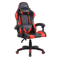 Chaise de jeu ergonomique de style racing en cuir PU avec vérin à gaz à 3 niveaux, hauteur réglable, design moderne pour les joueurs PC