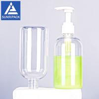 Flacon distributeur de savon liquide de voyage de 300 ml, vide, à pression, pour shampoing, gel douche, lotion, avec bouchon à vis pour salle de bain