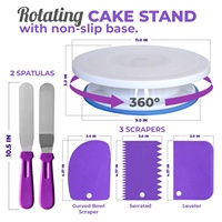 Vente chaude Kit de support tournant pour la décoration de gâteaux Outils de pâtisserie avec un ensemble de douilles à pâtisserie
