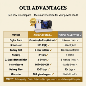 เครื่องกำเนิดไฟฟ้าดีเซล160KW 3เฟส400V 50Hz เสียงรบกวนต่ำต่อ kins 200 kVA สำหรับโรงพยาบาลร้านอาหารโรงงานได้รับการรับรองมาตรฐาน ISO - Product Image 5