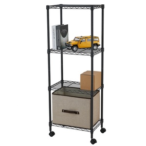 Estanterías de Almacenamiento de 4 Niveles con Ventilación, Unidades de Estanterías de Alambre Metálicas con Recubrimiento Epóxico para el Hogar - Product Image 1