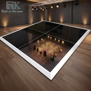 Pista de Baile Negra de Alto Brillo, Escenario Modular Portátil para Eventos, Decoración de Pista de Baile - Product Image 2