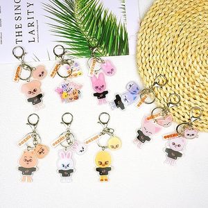 Llavero de Plástico con Dibujos Animados de KPOP <span class=keywords><strong>Stray</strong></span> Kids SKZ, Llavero Acrílico con Foto Digital Impresa con Protección UV, Tipo de Metal de Acero Inoxidable para Llaves - Product Image 2