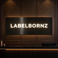 Enseignes lumineuses LED personnalisées sur mesure en acier inoxydable brossé noir – Boîte à lumière haut de gamme pour salons de coiffure, entreprises, hôpitaux