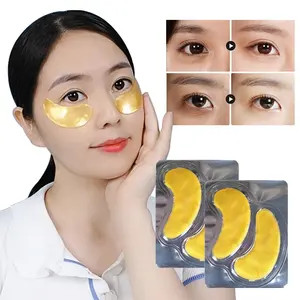 Coussinets pour les yeux en gel de collagène en or 24 carats Masque pour les yeux au collagène en cristal Coussinets pour les yeux en hydrogel Coussinets pour les soins de la peau Patch pour les yeux anti-âge personnalisé