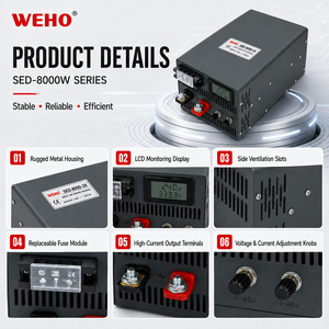 Импульсный источник питания SED 8000W AC/<span class=keywords><strong>DC</strong></span> с регулируемым напряжением и током: 24В, 30В, 36В, 48В, 60В, 72В, 96В, 110В, 150В, 220В - Product Image 4