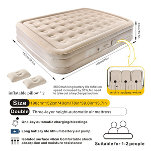 Matelas pneumatique pliable moderne en gros, taille King, avec pompe intégrée, lit gonflable portable pour chambre à coucher, salon, parc, salle de sport, hôtel - Product Image 3