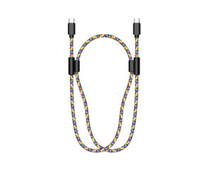 Cavo <span class=keywords><strong>Dati</strong></span> 240W per Ricarica Rapida 2 in 1, Cordino per Cellulare Tipo C a C con Cavo da Collo - Product Image 2