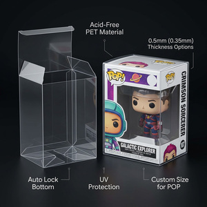 Boîte en plastique PET transparente et rigide pour figurines miniatures, étui de protection, boîte de rangement pliable personnalisée - Product Image 1