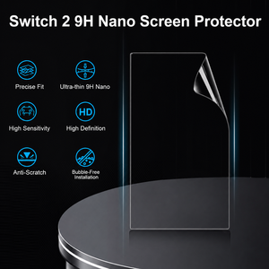 ฟิล์มกันรอยนาโน 9H สำหรับ Nintendo Switch 2 แบบใส HD ป้องกันรอยขีดข่วน ป้องกันรอยนิ้วมือ ครอบคลุมเต็มจอ จากโรงงานผู้ผลิต - Product Image 2