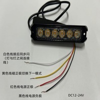 YOCITA Barre lumineuse de calandre étanche à 6 LED 18W 12V-24V, Nouvelles feux stroboscopiques d'urgence pour véhicules, Utilisation tout-terrain pour camions, Accessoires automobiles