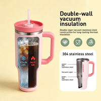 Nouvelle conception de gobelet de voyage en acier inoxydable avec poignée, ensemble cadeau, tasse à café à double paroi isolée sous vide, ODM personnalisé, cadeaux tendance