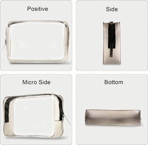 Sacs de voyage multifonctionnels transparents à fermeture éclair multi-tailles pour emballer les cosmétiques, à prix abordable - Product Image 3