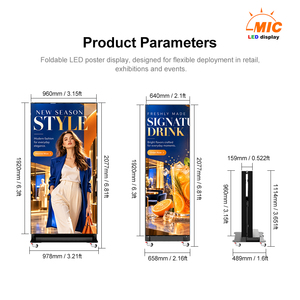 Écran LED autoportant sur roulettes pour la promotion des comptoirs de cosmétiques et la publicité des magasins de soins de la peau - Product Image 2