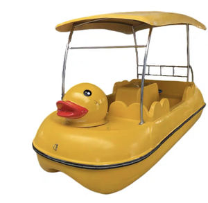 Diskon besar-besaran 2025 baru datang perahu kartun angsa 2 Or4 orang perahu dayung kaki serat kaca untuk taman air - Product Image 6