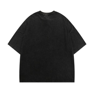 Camiseta de Manga Corta para Hombre, Marca Streetwear, 100% Algodón, Corte Regular, Lavada y Desgastada, con Estampado de Dibujos Animados, para Parejas - Product Image 5