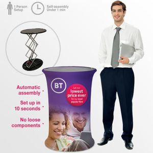 Mesa hidráulica de podio frontal emergente promocional rápida portátil personalizada para eventos de exhibición de ferias comerciales - Product Image 5