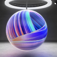 Pantalla LED Esférica a Todo Color para Interiores, Personalizada, de Bajo Precio, 360° °   Pantalla LED Esférica Creativa