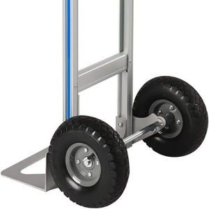 Chariot à main en alliage d'aluminium argenté, 2 roues, pliable, plateforme, usage industriel - Product Image 3