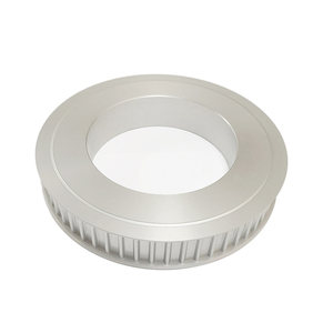 Werkseitig AT5/AT10 HTD 5M/8M Zahns ch eiben Flugzeuge Aluminium Stahl 10-80 Zähne Synchron scheiben für Verpackungs maschinen - Product Image 5