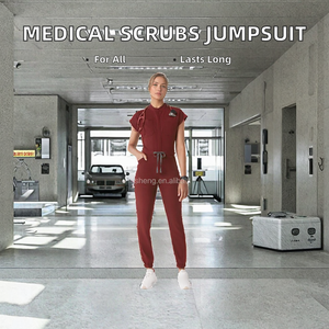 Conjunto de Uniformes Médicos Ecológicos Unisex de Moda, Mono con Logotipo Personalizado, Pantalones Deportivos de Una Pieza para Enfermería, Uso Hospitalario, Tela de Lana - Product Image 2