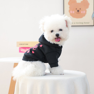 Vestiti per animali domestici autunno inverno nuovo cucciolo di piccolo cane caldo accogliente piccolo campione ricamato felpa bianca per cani gatti - Product Image 3