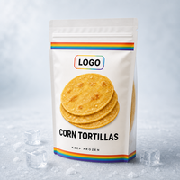 Sachet alimentaire souple thermoscellable en PET/VMPET/PA/PE pour aliments pour bébés, tortillas congelées, farine, gâteaux et burritos