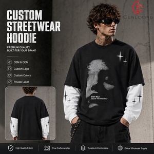 Abbigliamento Maschile Cenloong, Felpe di Alta Qualità alla <span class=keywords><strong>Moda</strong></span>, Streetwear Personalizzato in Cotone, Felpa da Uomo con Collo Alto - Product Image 1