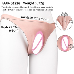 FAAK Bragas de silicona para hombre, masturbador con vagina insertable realista, bragas ocultadoras de gaff, ropa interior para travestismo masculino - Product Image 2