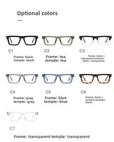 Monture de lunettes anti-lumière bleue à monture complète tendance pour hommes, modèle 2196, design carré artistique, lunettes à motif géométrique