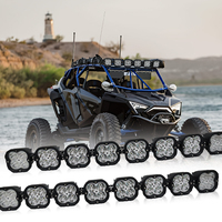 Luz de Trabajo LED DRL Personalizada de 52 Pulgadas y 80W, Tipo Cubo, con Haz de Luz para Conducción y Niebla, de 5 Pulgadas, Color Ámbar, para Vehículos Todoterreno, Luces LED Auxiliares