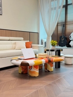 Table basse unique en forme d'extraterrestre, mobilier d'intérieur pour salon, tables d'appoint centrales, style italien, luxe léger, appartement loft, hôtel, tables à thé