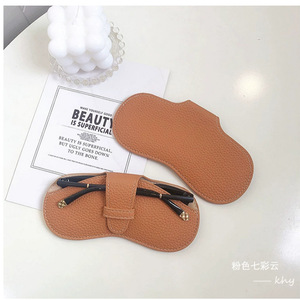 กระเป๋าใส่แว่นกันแดดหนังลายก้อนกรวดพร้อมส่ง, ซองใส่แว่นกันแดดสำหรับเดินทางช่วงฤดูร้อน, กระเป๋าป้องกันรอยขีดข่วนเลนส์ - Product Image 4