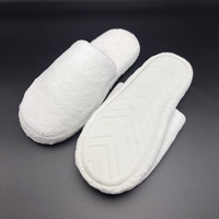 Chaussons jetables en polaire corail pour hôtel 7 étoiles, usage unique, haute qualité, pour salle de bain
