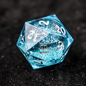 Convient pour les donjons et les dragons <span class=keywords><strong>RPG</strong></span> Sharps Edge Dice Blue Liquid DND Resin Dice - Product Image 3