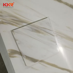 แผ่นผนังหินอะคริลิกสำหรับห้องอาบน้ำ ผิวแข็ง ทนทาน สีขาวกลาเซียร์ - Product Image 4