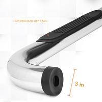 Estribos Laterales de Acero Inoxidable Plateados para Colorado, Land Cruiser, Hilux Revo, Ranger Raptor, NP300, D-Max, L200, F150