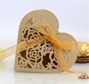 Boîtes cadeaux pour bonbons <span class=keywords><strong>et</strong></span> chocolats avec ruban, 25/50/100 pièces, emballage pour mariage, décoration, boîte à dragées - Product Image 6