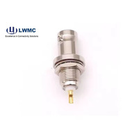 Conector coaxial de cable hembra/macho BNC, mamparo hembra BNC recto montado con olla de soldadura