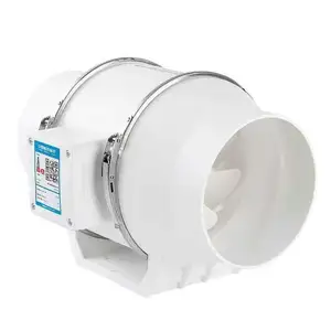 Süper sessiz hava hava fanı 10 inç 100mm inline kanal fanı karışık akış inline Fan